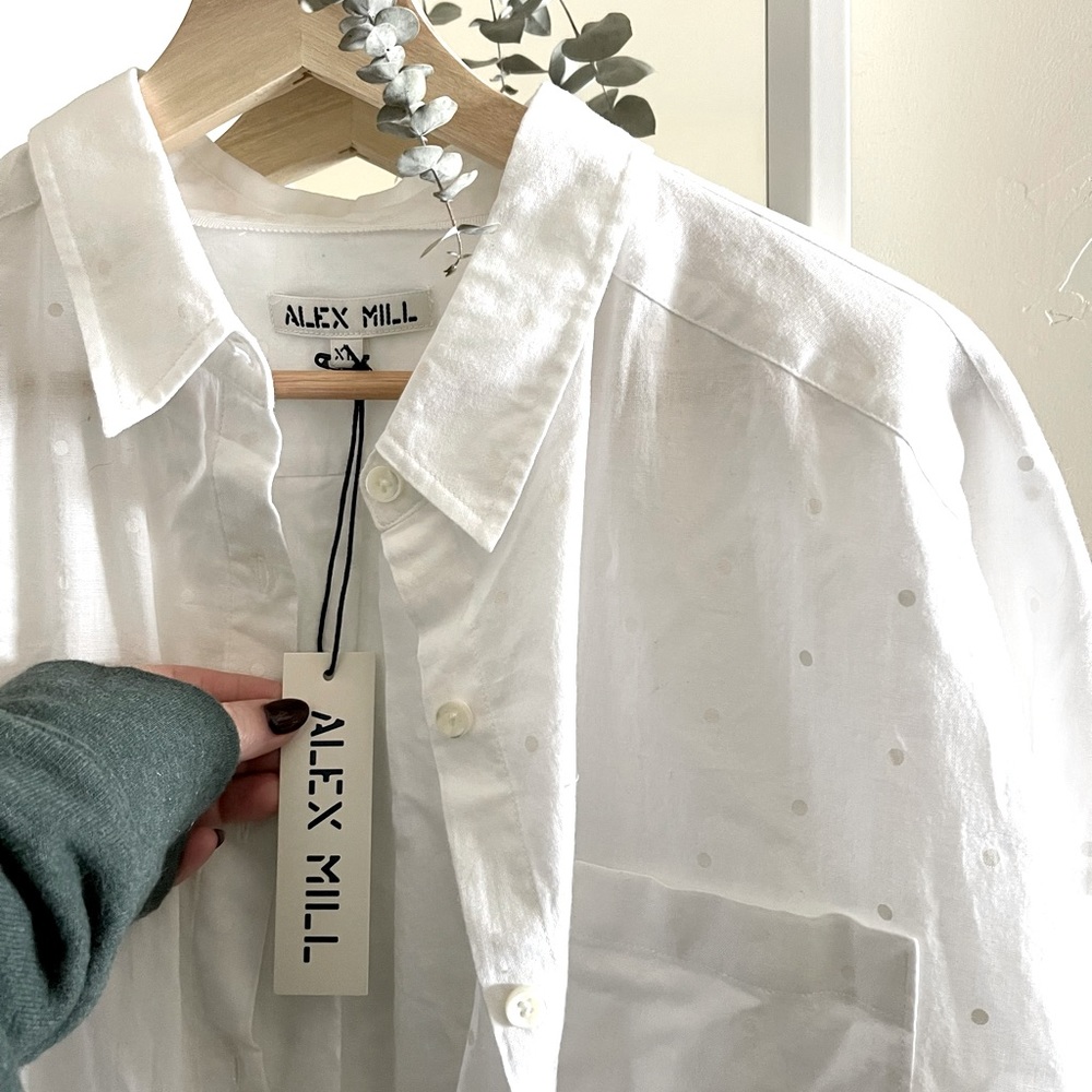 Alex Mill for Nordstrom oversized dot shirt size XL